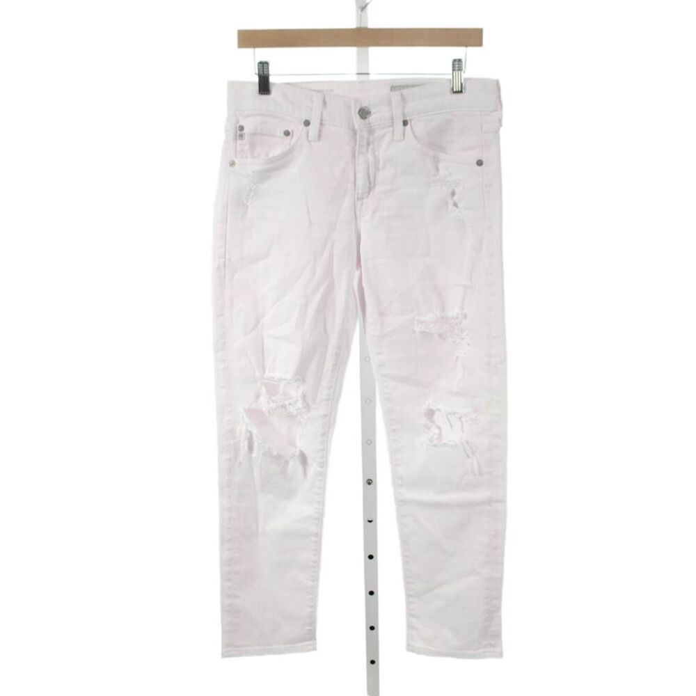 AG-ED Denim Women Skinny Jeans Pink Cotton Low Rise Size 26
